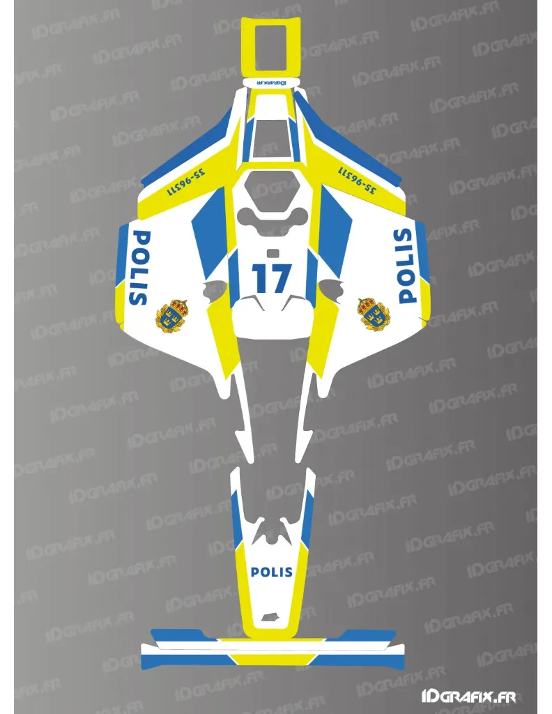 Sweden Polis Special Edition - Dekal till robotgräsklipapre alla märken och modeler