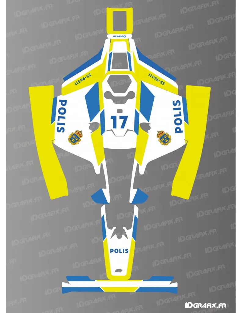 Sweden Polis Special Edition - Dekal till robotgräsklipapre alla märken och modeler