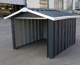 Robotgräsklippargarage i Metall – Väderbeständigt Skydd i Antracitgrått