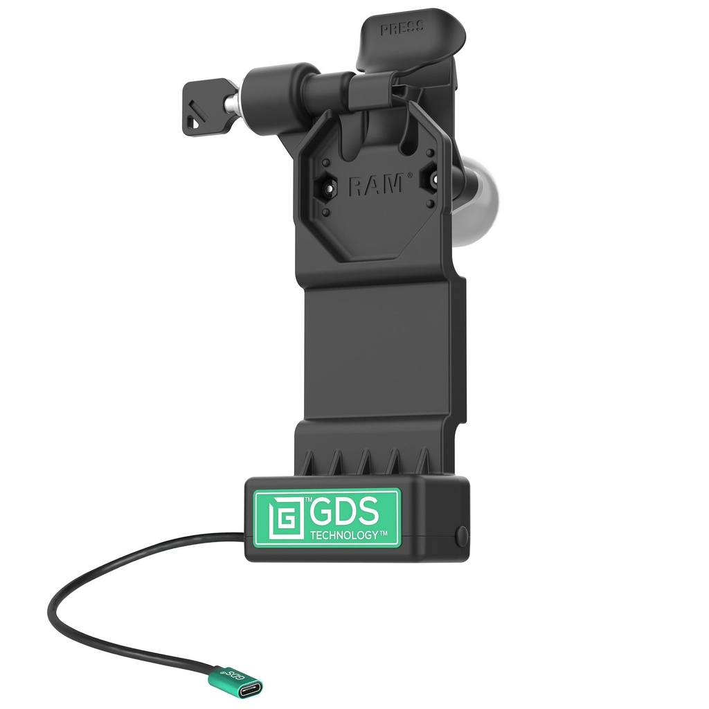 [RAM-GDS-DOCKLL-U1CPU] GDS Uni-Conn Powered Snap-In fordonsdocka med vänsterlås