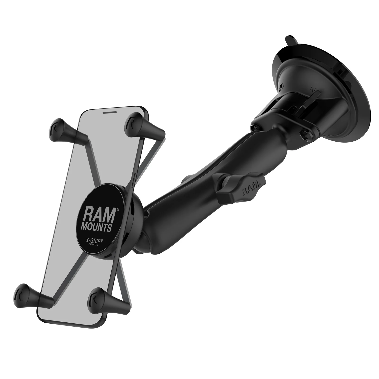 RAM X-Grip Telefonfäste (stort) med Twist-Lock sugkopp, lång arm