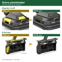 Gröna plastdetaljer för Nortec Explore X1 och moduler